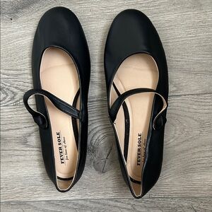 Black Mary Jane Flats